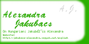 alexandra jakubacs business card